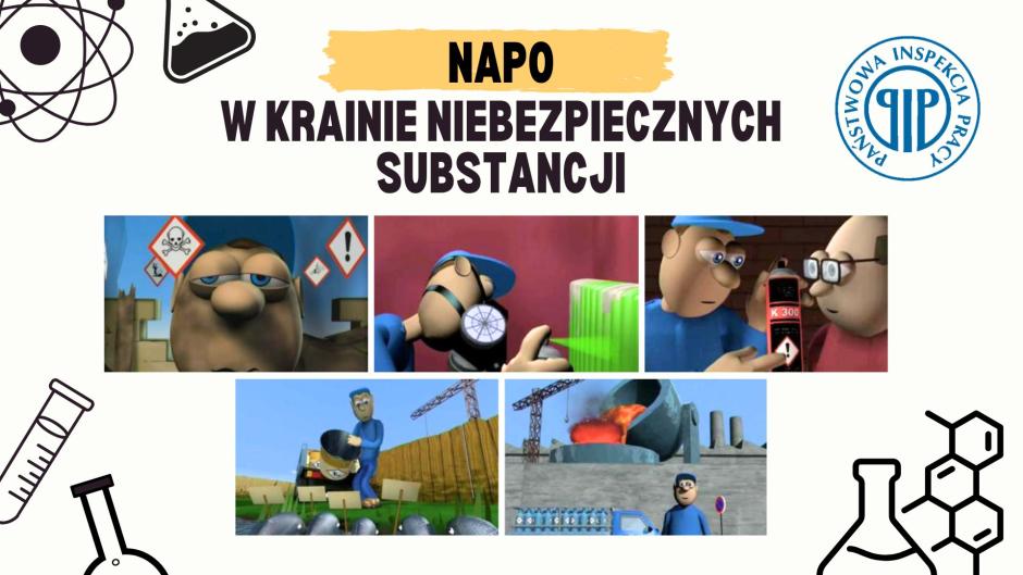 Zapraszamy do obejrzenia filmu edukacyjnego „Napo w krainie niebezpiecznych substancji”