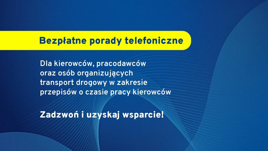 Telefoniczne porady prawne dotyczące czasu pracy kierowców