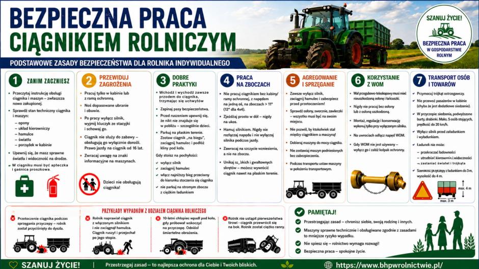 Bezpieczna praca ciągnikiem rolniczym