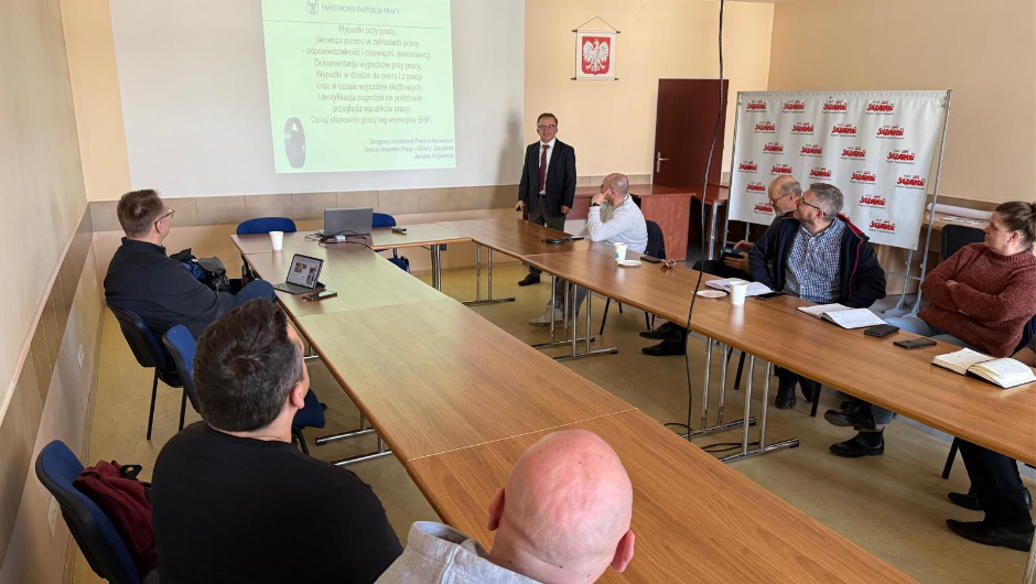 Wypadki przy pracy tematem szkolenia dla społecznych inspektorów pracy