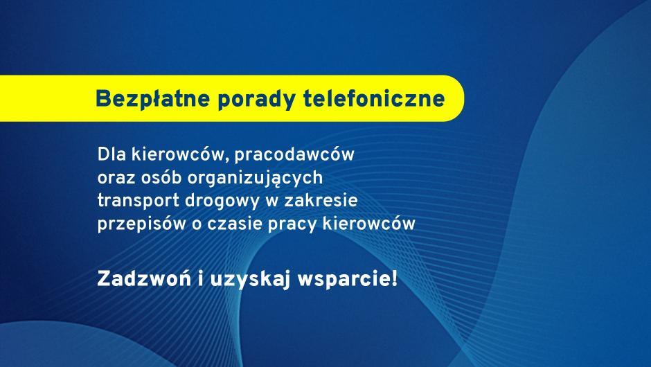 Telefoniczne porady prawne dotyczące czasu pracy kierowców