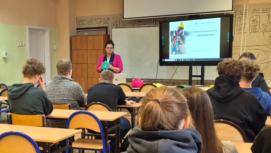 „Kultura bezpieczeństwa” – szkolenie w  Technikum Architektoniczno-Budowlanym w Sosnowcu